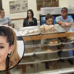 [VIDEO] Ariana Grande  se pone a lamber donas sin pagarlas… ¡y una cámara la grabó!