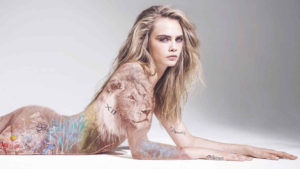 Photo © 2016 Target Press/The Grosby Group 18, April 2016.- The British model Cara Delevingne and actress poses naked in a new animal rights campaign for the organization I’m Not a Trophy